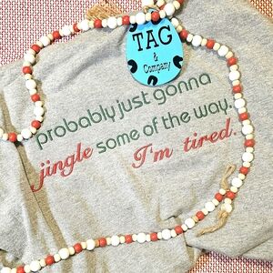 EMBROIDERED Jingle Bell Funny Graphic Tee